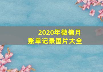 2020年微信月账单记录图片大全