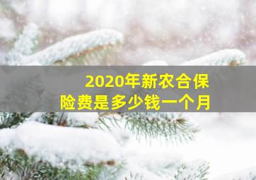 2020年新农合保险费是多少钱一个月