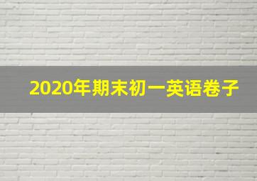 2020年期末初一英语卷子