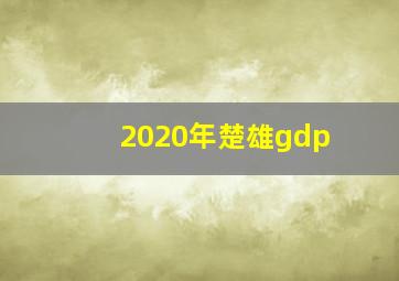 2020年楚雄gdp