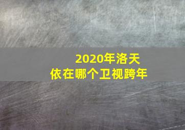 2020年洛天依在哪个卫视跨年