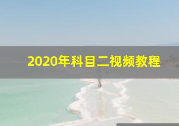 2020年科目二视频教程