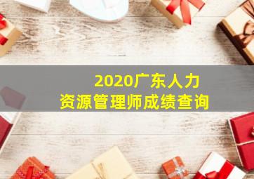 2020广东人力资源管理师成绩查询