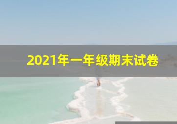 2021年一年级期末试卷