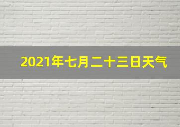 2021年七月二十三日天气