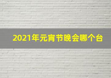 2021年元宵节晚会哪个台