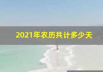 2021年农历共计多少天