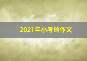 2021年小考的作文