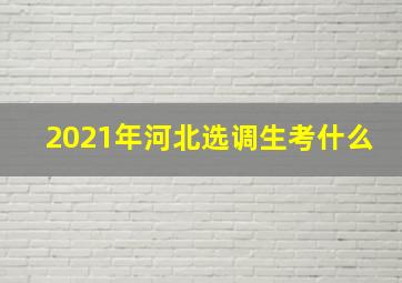 2021年河北选调生考什么