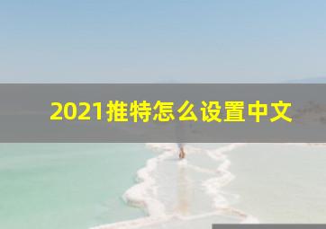 2021推特怎么设置中文