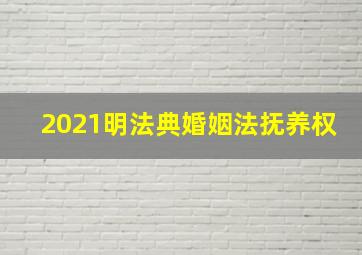 2021明法典婚姻法抚养权