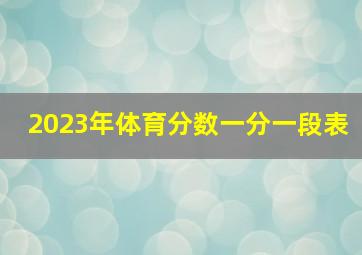 2023年体育分数一分一段表