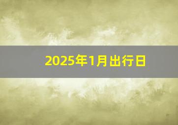 2025年1月出行日