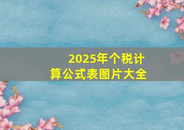 2025年个税计算公式表图片大全