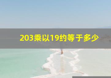 203乘以19约等于多少