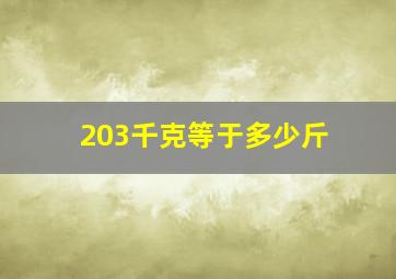 203千克等于多少斤