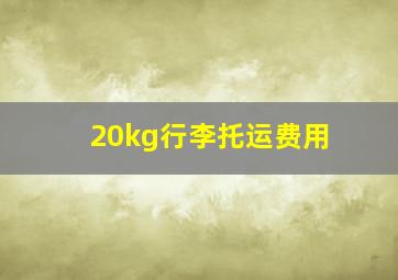 20kg行李托运费用