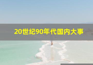 20世纪90年代国内大事