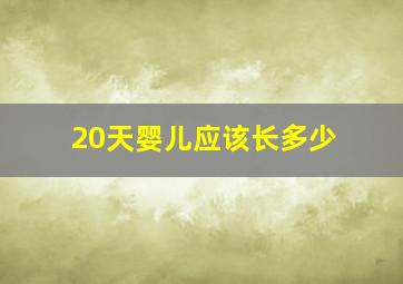 20天婴儿应该长多少