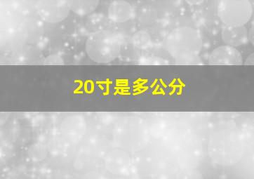 20寸是多公分