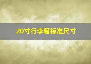 20寸行李箱标准尺寸