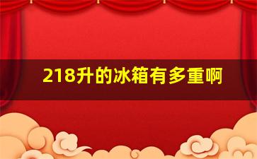 218升的冰箱有多重啊