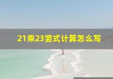 21乘23竖式计算怎么写