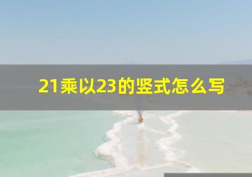 21乘以23的竖式怎么写