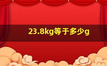 23.8kg等于多少g