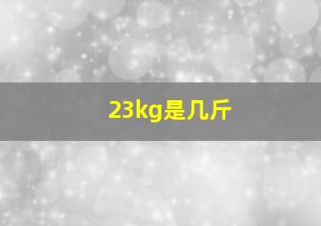 23kg是几斤