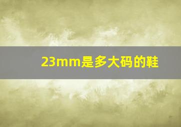 23mm是多大码的鞋