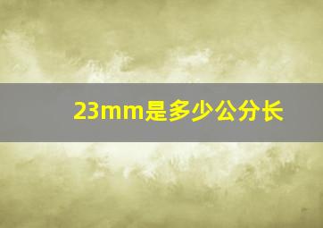 23mm是多少公分长