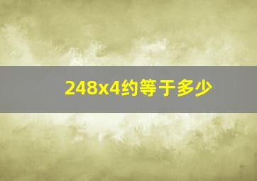 248x4约等于多少