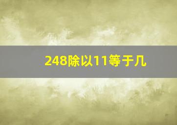 248除以11等于几