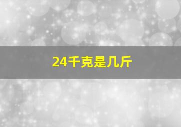 24千克是几斤