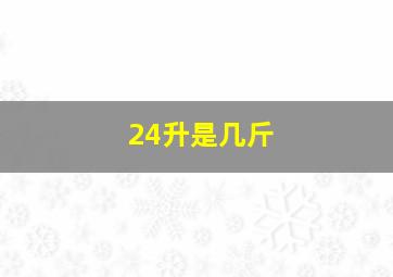 24升是几斤