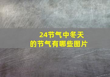 24节气中冬天的节气有哪些图片