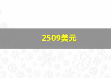 2509美元