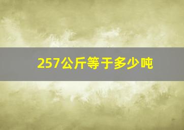 257公斤等于多少吨