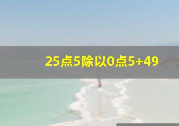 25点5除以0点5+49