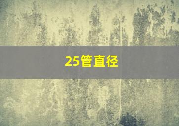 25管直径