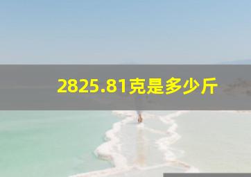 2825.81克是多少斤