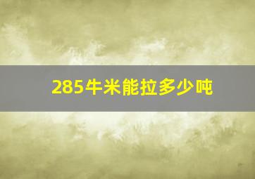 285牛米能拉多少吨