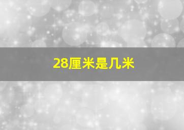 28厘米是几米