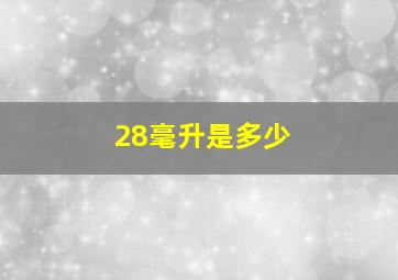 28毫升是多少