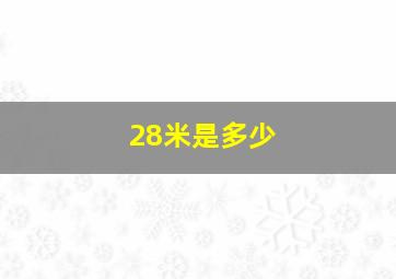 28米是多少