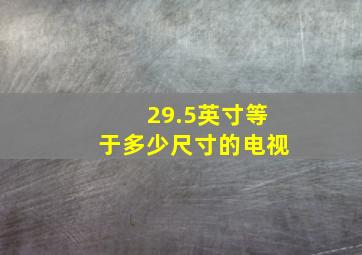 29.5英寸等于多少尺寸的电视