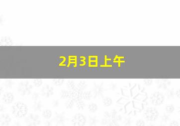 2月3日上午