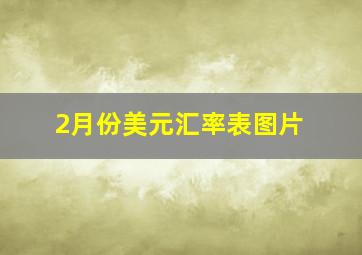 2月份美元汇率表图片