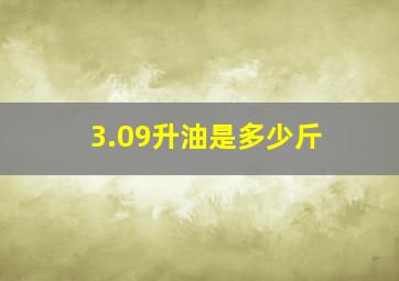 3.09升油是多少斤